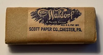 Vintage WW2 Toilet Paper The Waldorf Scott Paper Tissue K Ration Excellent • $61.74