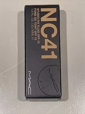 MAC STUDIO FIX FLUID SPF15 FOUNDATION 30ML  SHADE:NC41 New & Unused • £10