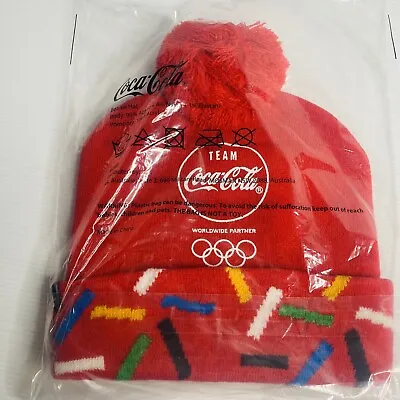 🔶️coca Cola 2021 Olympic Team Beanie Rare Coke Ski Snowboard Retro • £15.60