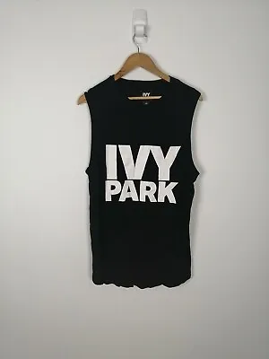 $29.99 • Buy Ivy Park Sleeveless Top Tank Singlet Blacm Large Sports Gym Exercise Athleisure 