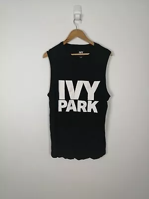 $29.99 • Buy Ivy Park Sleeveless Top Tank Singlet Blacm Large Sports Gym Exercise Athleisure 
