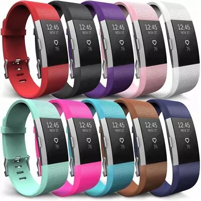 $8.54 • Buy Strap Replacement Wrist Band Wristband Metal Buckle For FITBIT CHARGE 2  NEW 