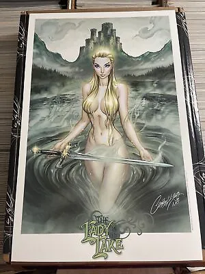 J SCOTT CAMPBELL LADY OF THE LAKE FAIRYTALE FANTASIES 11x17 ART PRINT 2018 • $39.99