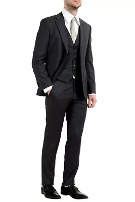 Hugo Boss Jerron/Lenon1 WE Wool Gray 3 Piece Two Button Suit  $990US Men's 36 S • $275