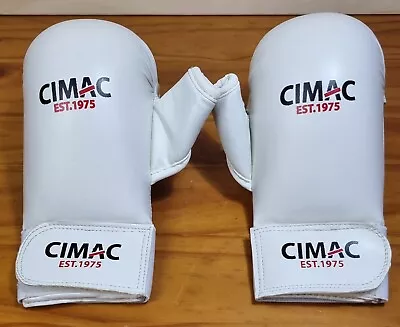 Cimac Competition Karate Mitts With Thumb White Lightweight Finger Loops Fight  • £11.50