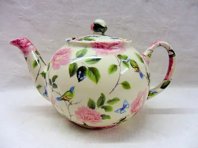 £22.99 • Buy Exotic Bird Design 2 Cup Teapot By Heron Cross Pottery