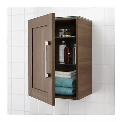 Ikea-LILLANGEN-Dark Wood Finish Hanging Bathroom Cabinet Boxed (H12) • £4.99