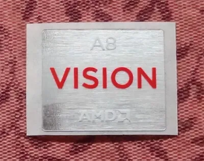 AMD A8 Vision Silver Sticker 16.5 X 19.5mm APU A Series Case Badge USA Seller • $1.39