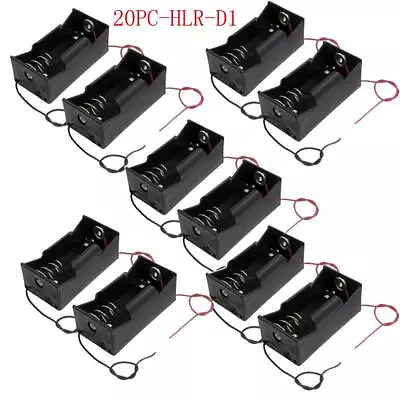 20Pcs Storage Box D Cell Battery Holder Single Case With Wire Leads Power Supply • $17.99