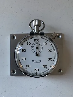 Vintage Leonidas Mechanical Stopwatch Dashboard Rally Dash Timer • £175