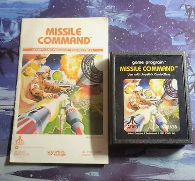 Vintage **Missile Command (Atari 2600 Atari 1981) Comes With Manual  • $7.55