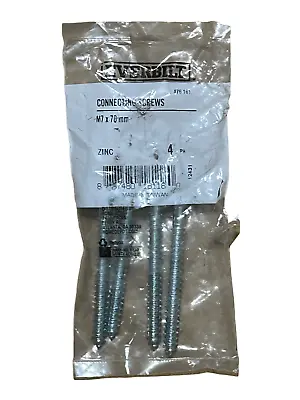 Everbilt ZINC Connecting Screws M7 X 70mm - Pack Of 4 • $8.49