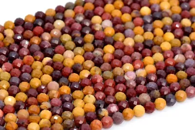 Natural Multicolor Mookaite Beads Grade AAA Faceted Round Loose Beads 3/4/5MM • $3.59