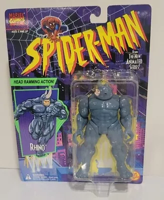 Spider-Man The Animated Series Rhino W/Ramming Head Action Toy Biz 1994 MOC • $9.97