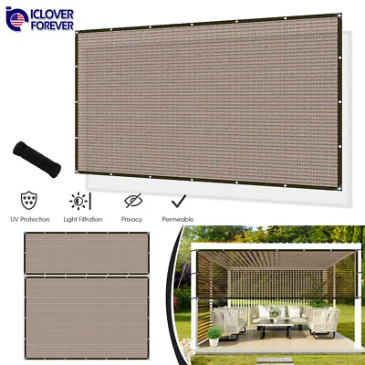 90% Sun Shade Cloth With Grommets Pergola Canopy Cover Patio Mesh Tarp Screens • $15.99