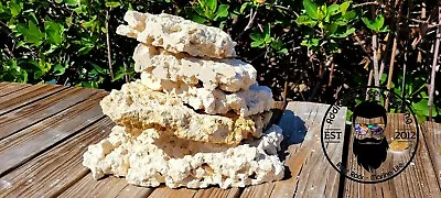 25lbs ARK Flat Bottom Cut Shelf Rock Aragonite Lightweight Porous Aquariums  • $99.99