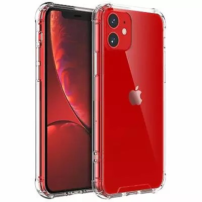 ShockProof Case For IPhone 14 12 13 11 Pro MAX Mini SE XR 8 Soft TPU Clear Cover • £0.99