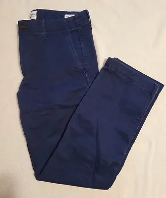 GAP Mens Navy Blue Flannel Lined Pants 30x30 Straight Leg Outdoor Winter • $24.95