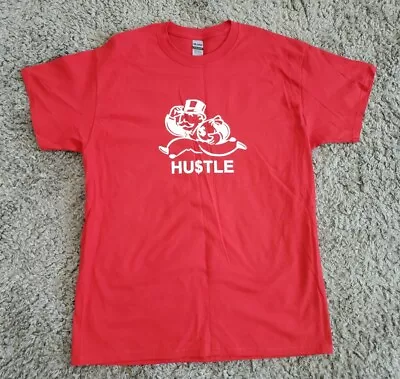 Hustle Monopoly Man Money Bag Shirt Sz Large  • $6.50