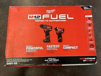 Milwaukee FUEL 12V Brushless Hammer Drill And Impact Driver Combo Kit  3497-22 • $179.99