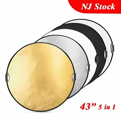 43  110cm 5 In 1 Photography Studio Multi Photo Disc Collapsible Light Reflector • $20.23