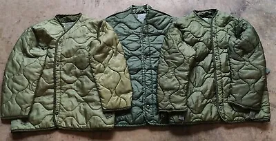 1 Random US Military Cold Weather Liner Jacket Sz Large Field Coat Liner *READ* • $24.99