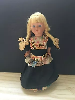 Vintage Mid-century Blond Girl Lassock Doll  Handmade Ethnic Cultural 8.5 T • $19.99