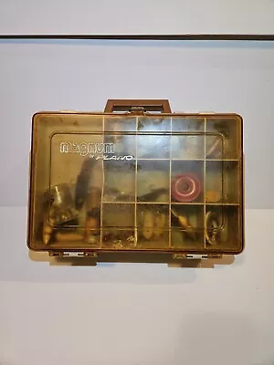 Plano Magnum Tackle Box Vintage Dual Sided Full Of Vintage Fishing Lures Lot • $50