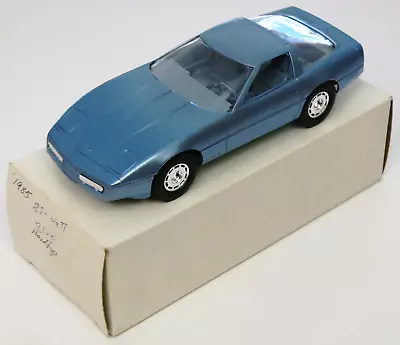 Corvette 1985 Metallic BLUE Chevrolet Dealer Promo Model Car 1/25th Scale In Box • $10.99