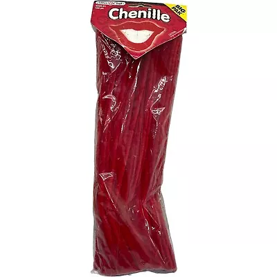 Vintage Chenille Stems Pipe Cleaners Red 12” Fibre Craft 100 Piece Sealed Pack • $12.99