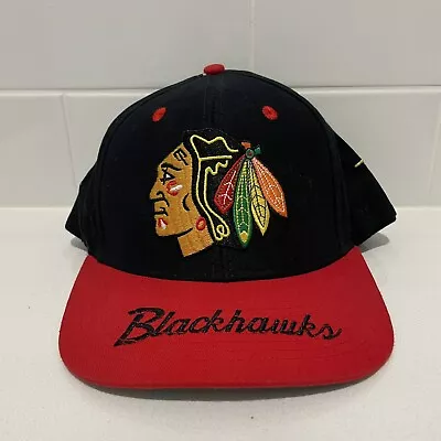 £97.79 • Buy NHL Chicago Blackhawks TISA Face Off Reebok Snap Back Cap Adjustable Vintage