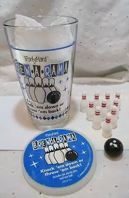 2003 I Party Hard Brew-A-Rama BOWLING GAME Funny Drinkware 10 Mini Pins & Ball • $9.24