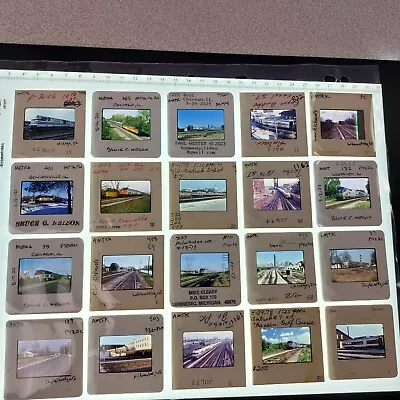 Lot 20 Railroad Original Slide Amtrak Metra Empire Builder 70s-00s READ ID838 • $10