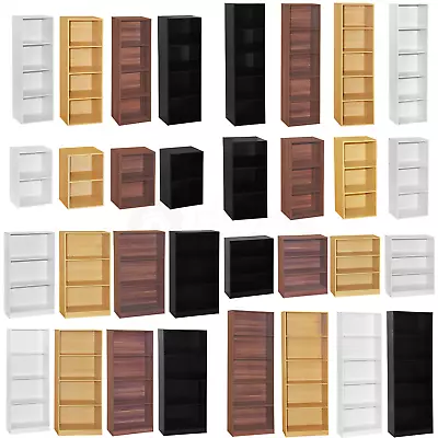 £16.99 • Buy 2 3 4 5 Tier Wooden Bookcase Shelving Display Storage Shelf Unit Wood Furniture