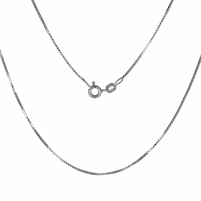 $136.99 • Buy 14k White Gold Box Chain Necklace 18  0.90mm 2.1 Grams