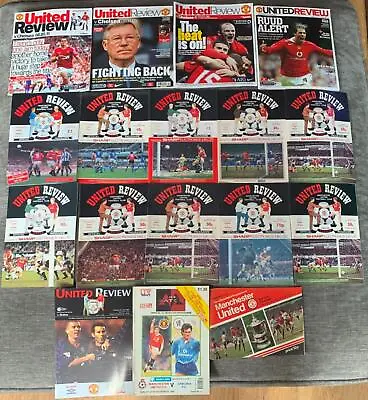 17 X Manchester United Programmes 1977-2011 • £9.95