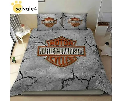 3D Printed Harley-Davidson Bedding Duvet Cover Set Motorcycle Duvet Cover #0722 • $79.99