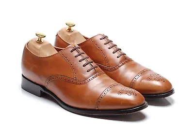 Charles Tyrwhitt X BARKER Tan Brown Half Brogues Shoes: `MCO29BRN` 10.5 G 44.5 • £60