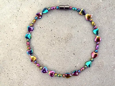 100% Magnetic Therapy Hematite Rainbow Bracelet Anklet Or Necklace • $34.99