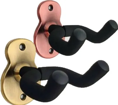 Guitar Wall Mount Hangers Black Hook Holder Acoustic Electric Bass • $11.99