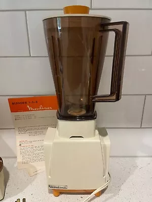 Moulinex Vintage Vitamiser Blender & Coffee Grinder Made In France Old 1970's • $25