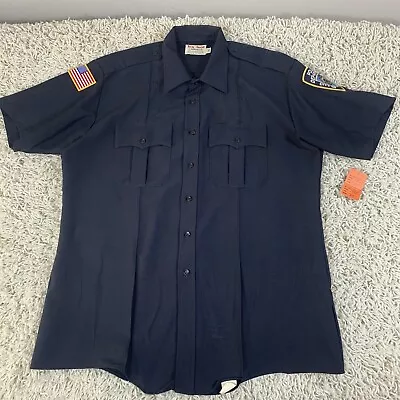 Vintage City Of New York Police Department NYPD  Uniform Shirt 17.5 • $57.99