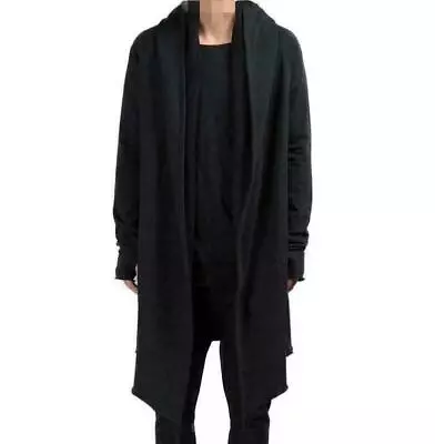 Men Casual Fall Long Sleeve Coat Cardigan Korean Style Hooded Cape Walking Warm • $57.40