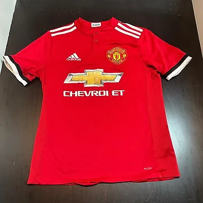 Youth Adidas Chevrolet Manchester United Soccer Football Jersey Shirt L 0389 • $16