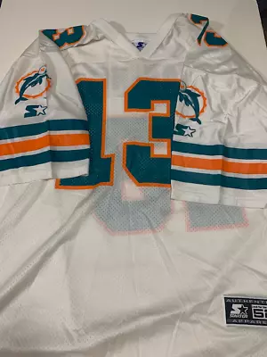 Vintage Dan Marino Miami Dolphins Authentic Starter Jersey USA NFL White Size 52 • $74.95