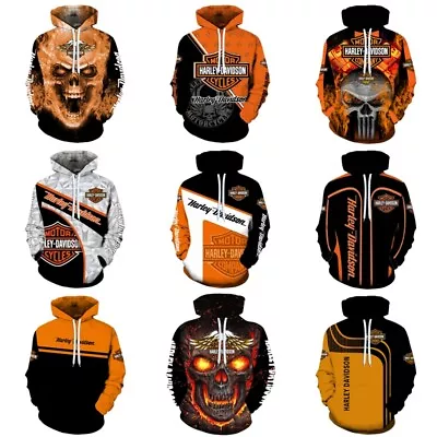 $24.79 • Buy Unisex Motor Cycles Harley Davidson Hoodies Sweatshirt Pullover Coat Top Gift AU