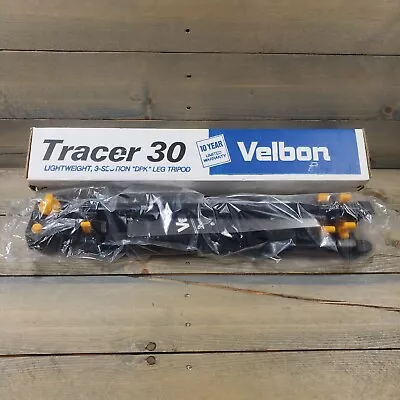 New Vtg Velbon Tracer 30 Lightweight 3 Section Leg Metal Tripod • $25