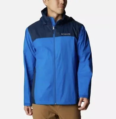 Men Columbia Glennaker Lake Rain Jacket Outerwear Packable Lightweight Size XL • $29.95