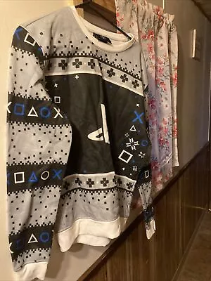 Sony PlayStation 5 Ugly Christmas Holiday Sweater Sweatshirt Mens S Or M NEW • $24.90