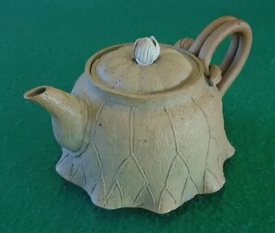 Antique Vintage Chinese Teapot Clay Yixing Unusual Rare Lotus Flower Form Signed • $1.25